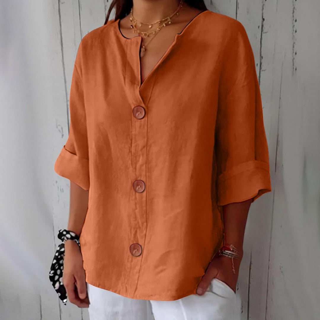 Sienna - Button-Front Blouse