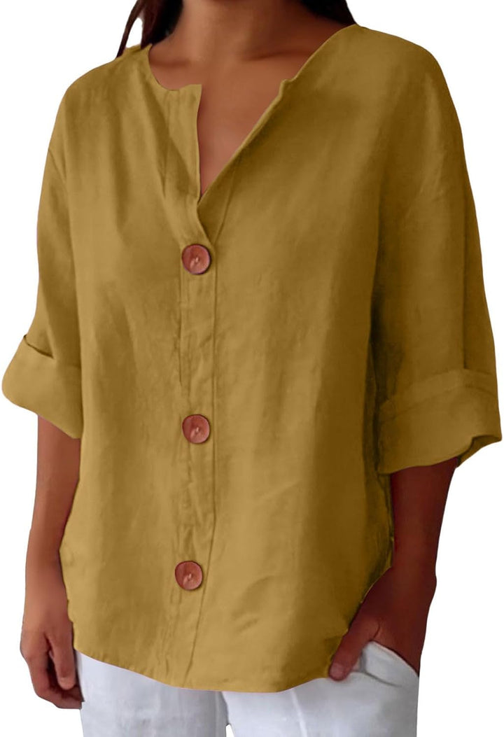 Sienna - Button-Front Blouse