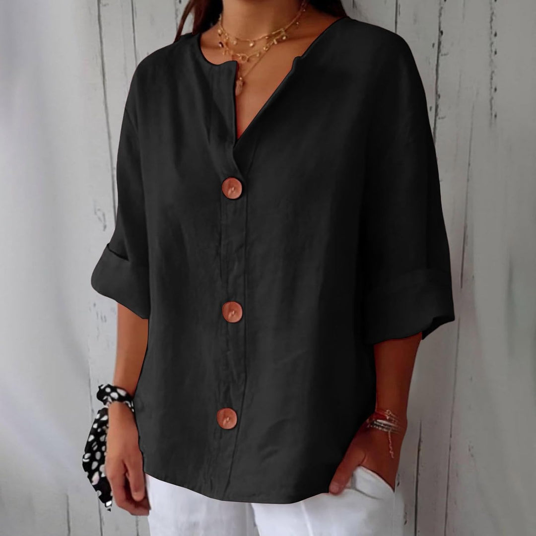 Sienna - Button-Front Blouse