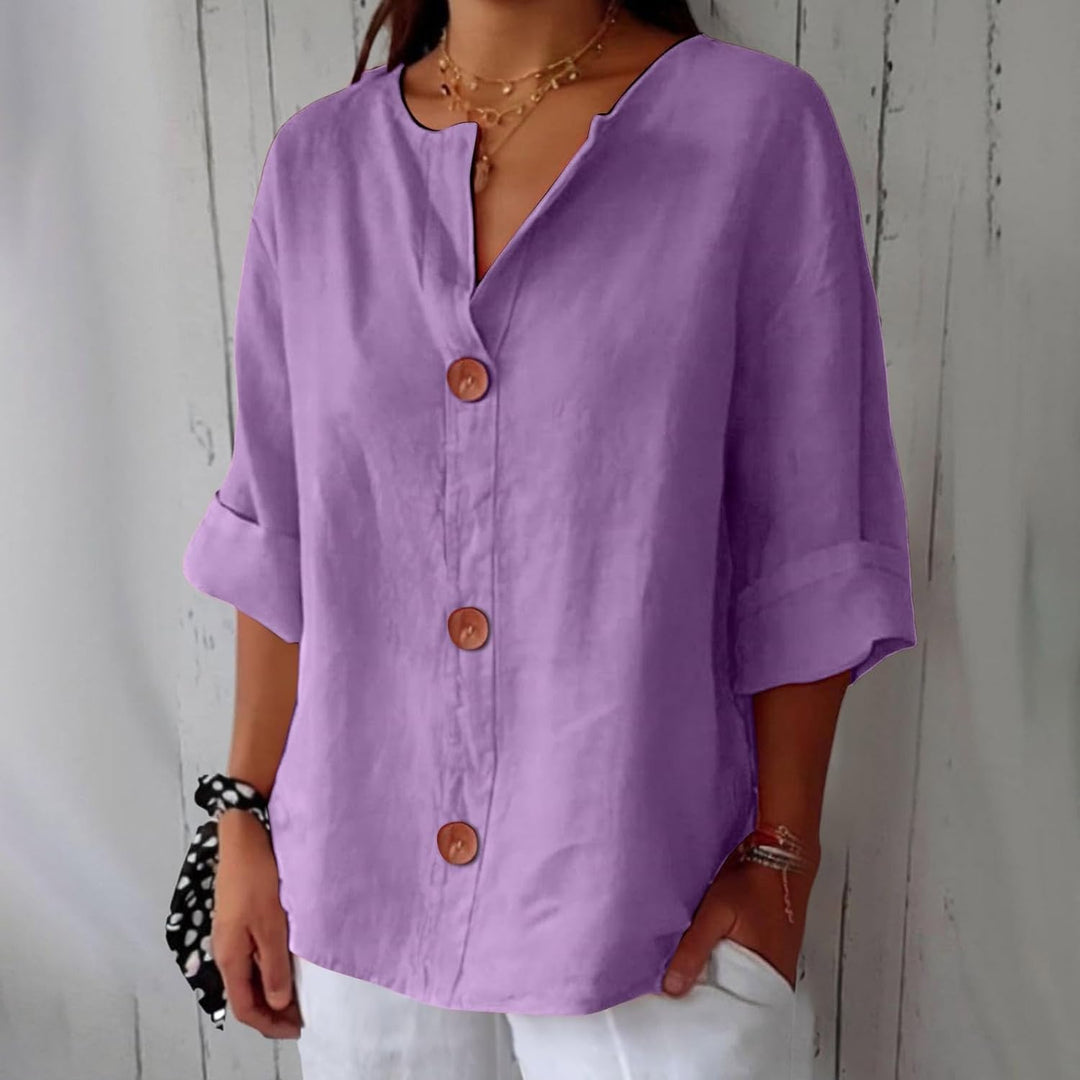 Sienna - Button-Front Blouse