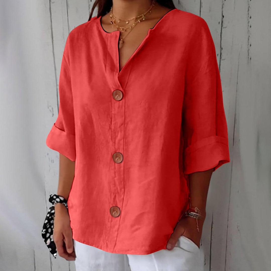 Sienna - Button-Front Blouse