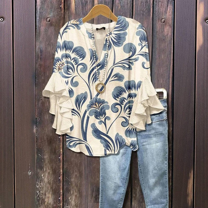 Leilani - Floral Ruffle Blouse