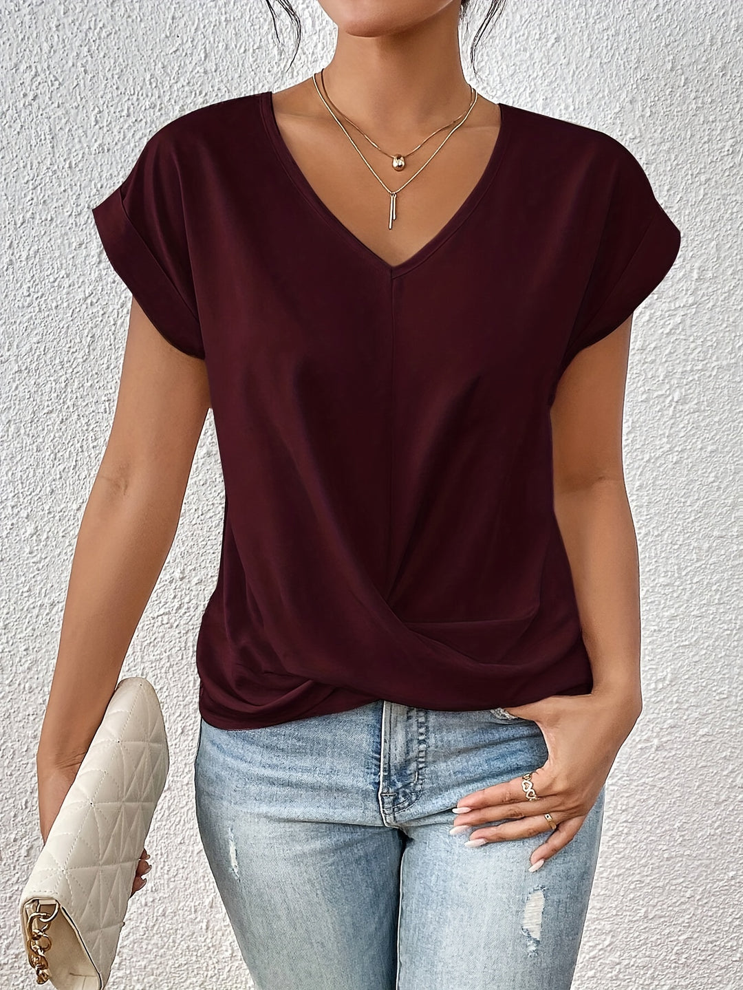 Blakely - Casual V-Neck Blouse